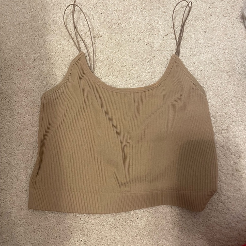 Tan Pacsun crop tank top